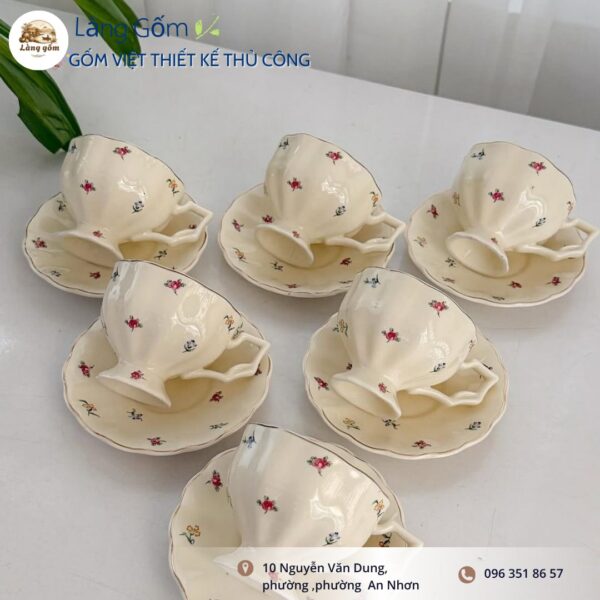 Ly Gốm Thủ Công "Nắng Hạ Ban Mai"