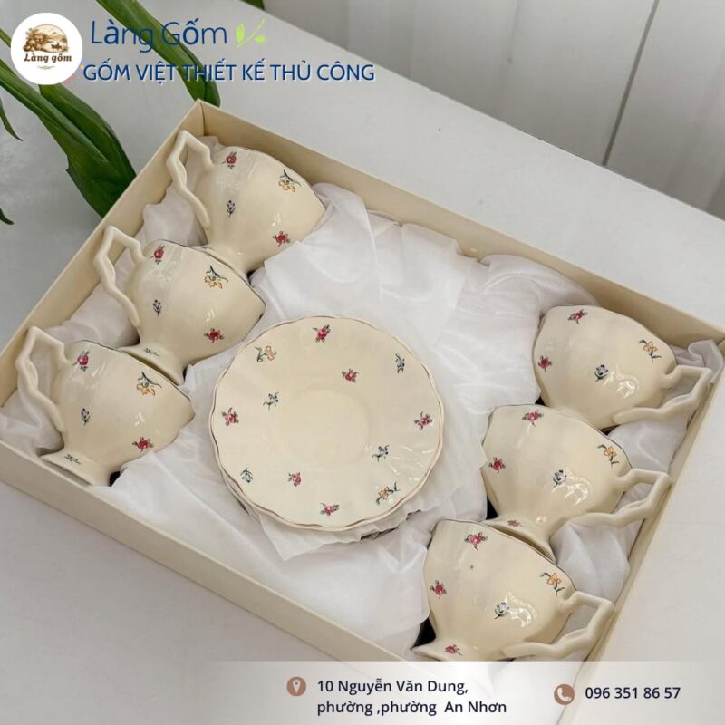 Ly Gốm Thủ Công "Nắng Hạ Ban Mai"