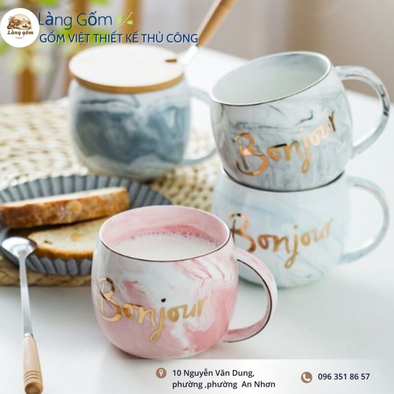 Ly Gốm Thủ Công "Nắng Hạ Ban Mai"
