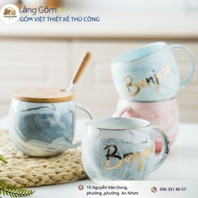 Ly Gốm Thủ Công "Nắng Hạ Ban Mai"