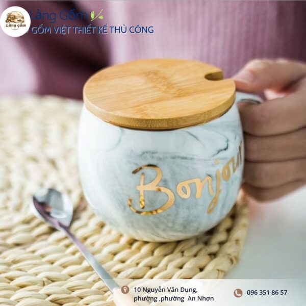 Ly Gốm Thủ Công "Nắng Hạ Ban Mai"