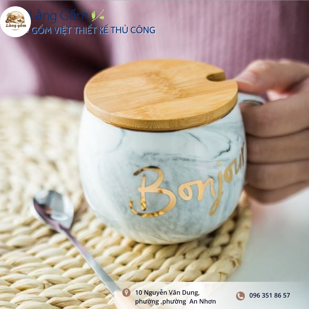 Ly Gốm Thủ Công "Nắng Hạ Ban Mai"