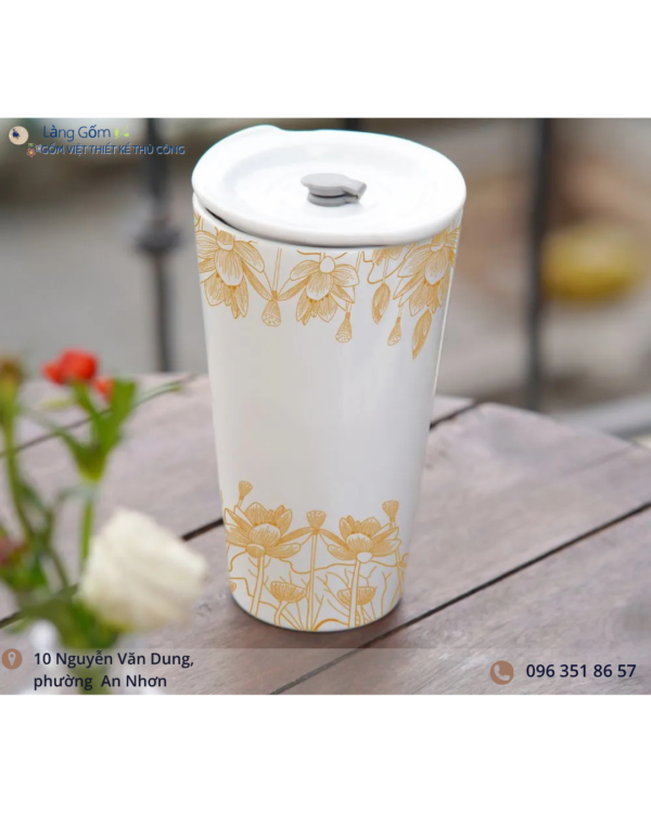 Ly sứ Sen Vàng 500ml