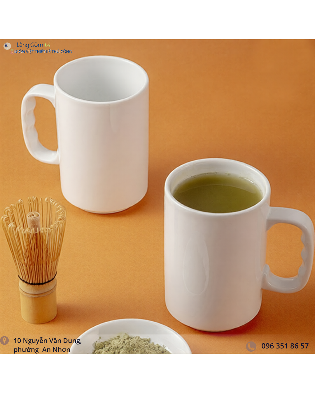 Ca sứ cao quai vuông 360ml - Ảnh 3